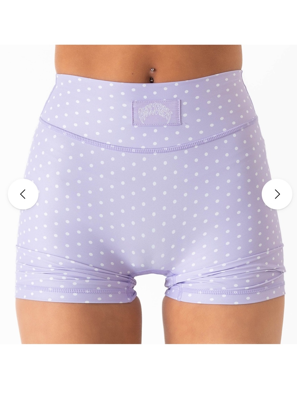 Kill Crew Lavender Polka Dot Scrunch Bike Shorts